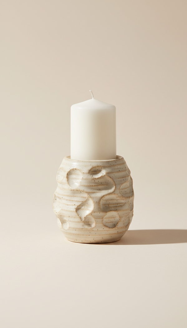 Artisan Textured Candle Holder