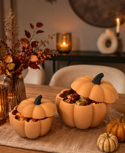 Lot de 2 pots à bonbons en forme de citrouille – disponibles en plusieurs couleurs